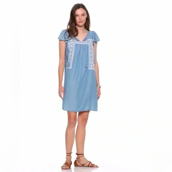 Old Navy Embroidered Tencel Swing Dress - Picture 1 of 12